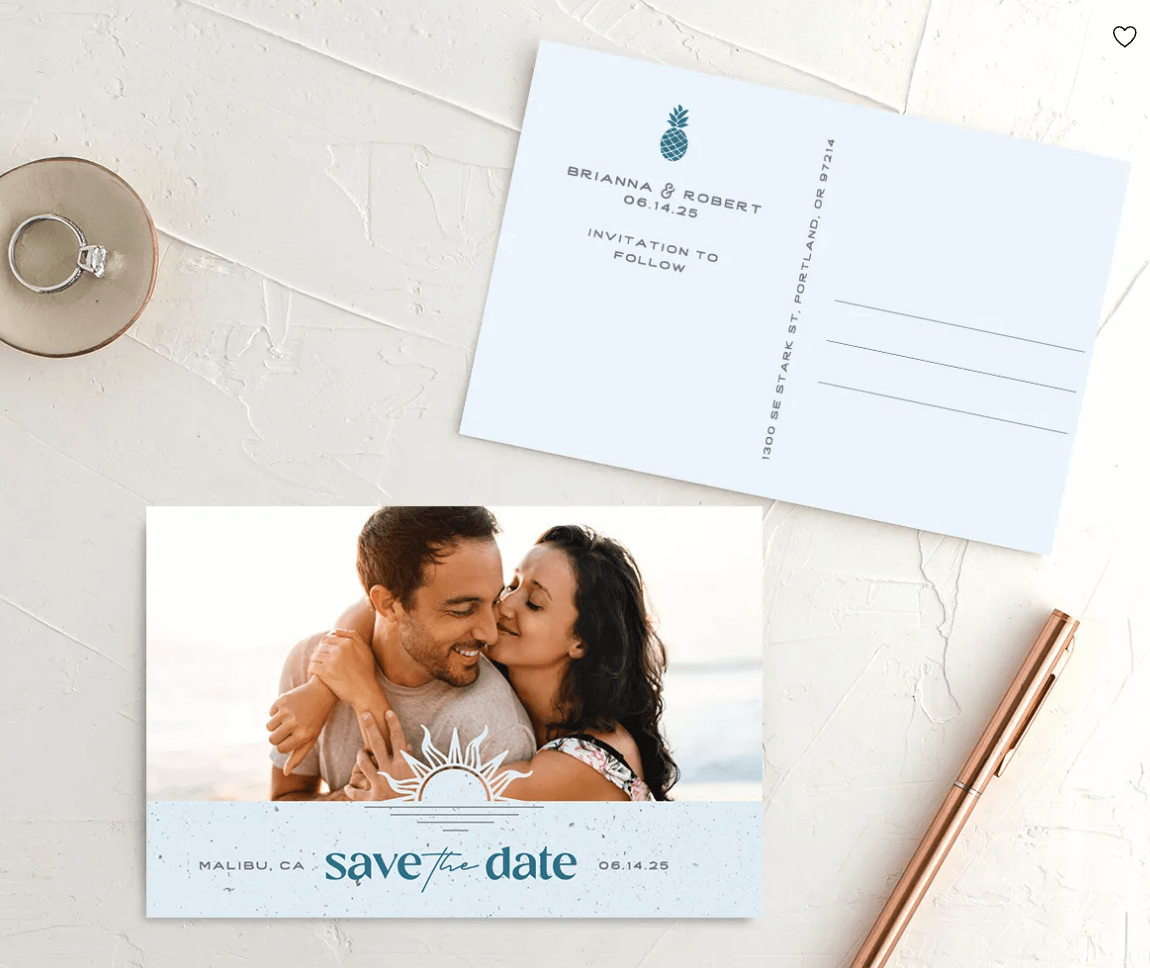 beach wedding invitations and announcements - beach party